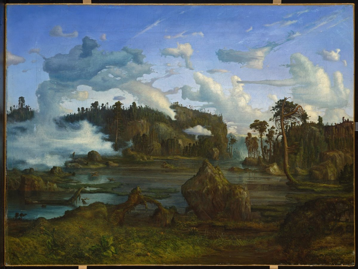 노르웨이 풍경화가 라스 헤르테르비그의 작품 ‘티스베르에서’(1865년). 욘 포세는 ‘멜랑콜리아 I’에서 라스의 불안과 허무, 우울을 집요하게 파고든다. 민음사 제공