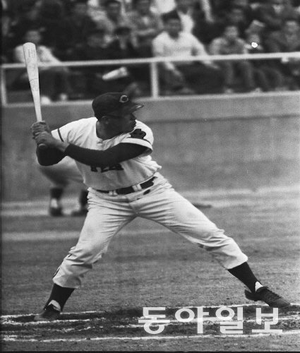 실업야구 크라운 시절의 김응용 감독은 당대 최고의 홈런 타자였다. 동아일보 DB