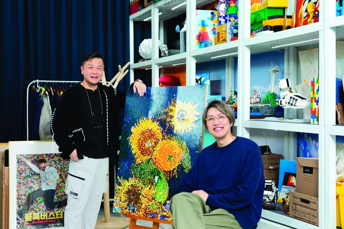 브릭 아티스트 진케이(왼쪽)와 반트. 사진 이상윤