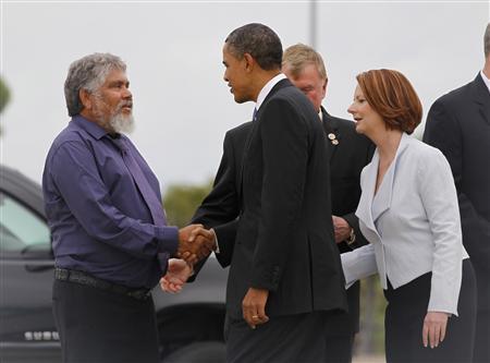 버락 오바마 대통령이 호주 노던 준주를 방문했을 때 모습. 백악관 홈페이지