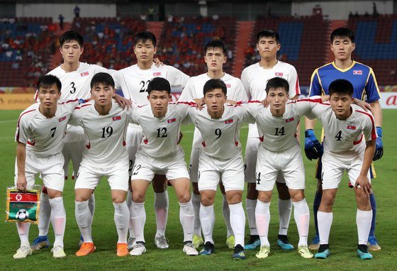 북한 U-23 축구대표팀 선발 선수들 ⓒ News1