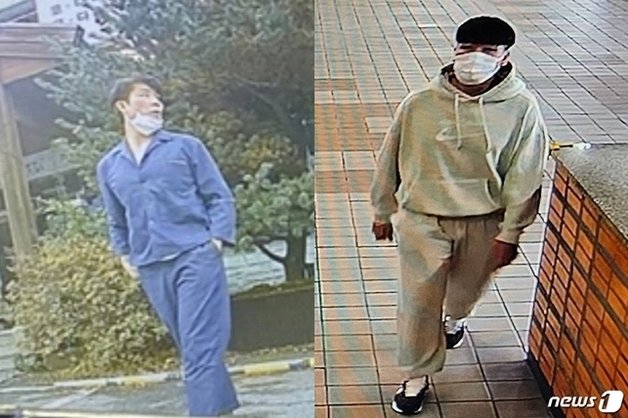 김길수는 병원에서 처음 도주할 때 훔친 남색 병원복을 입고 있었으나 이후 베이지색 운동복으로 갈아입고 서울 시내를 돌아다녔다. (법무부 제공) /뉴스1