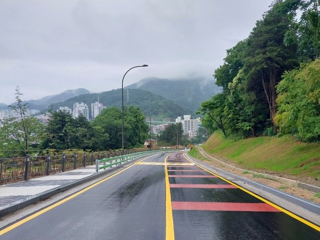 광주 동구 지산동~조선대 우회도로의 모습. 광주 동구 제공