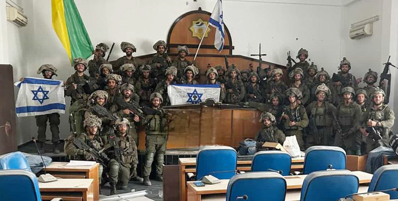 이스라엘軍 “하마스 주요시설 장악”… SNS에 올라온 ‘가자지구 하마스 의회 진입’ 사진