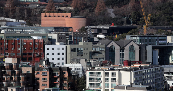 서울 용산구 한남동에서 바라본 고급 빌라 모습. 2022.12.14/뉴스1 ⓒ News1