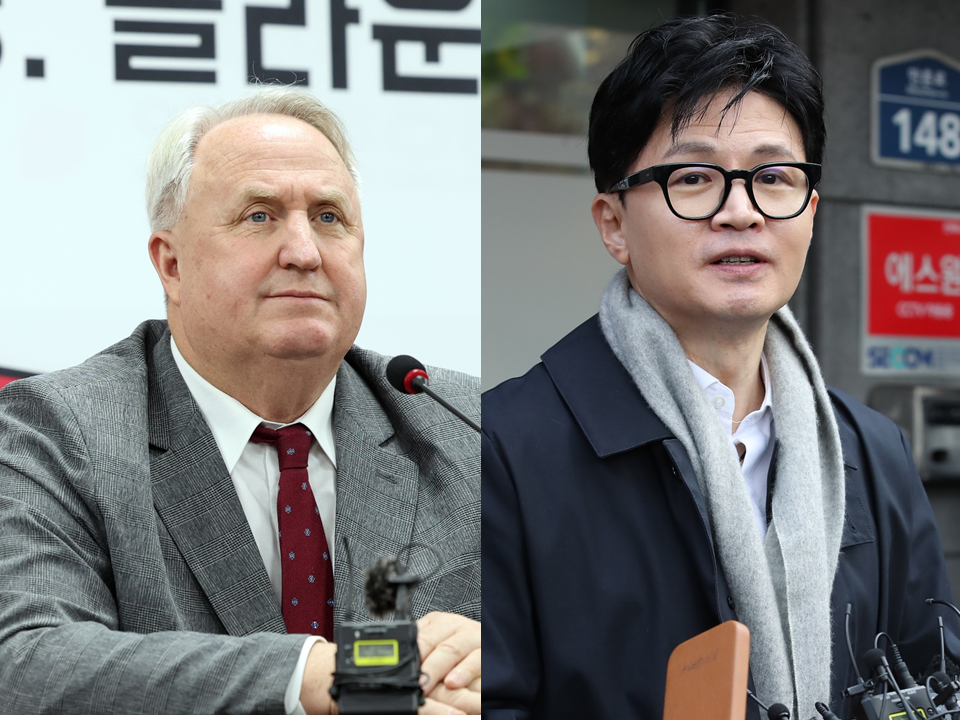 국민의힘 인요한 혁신위원장(왼쪽)과 한동훈 법무부 장관. 뉴스1