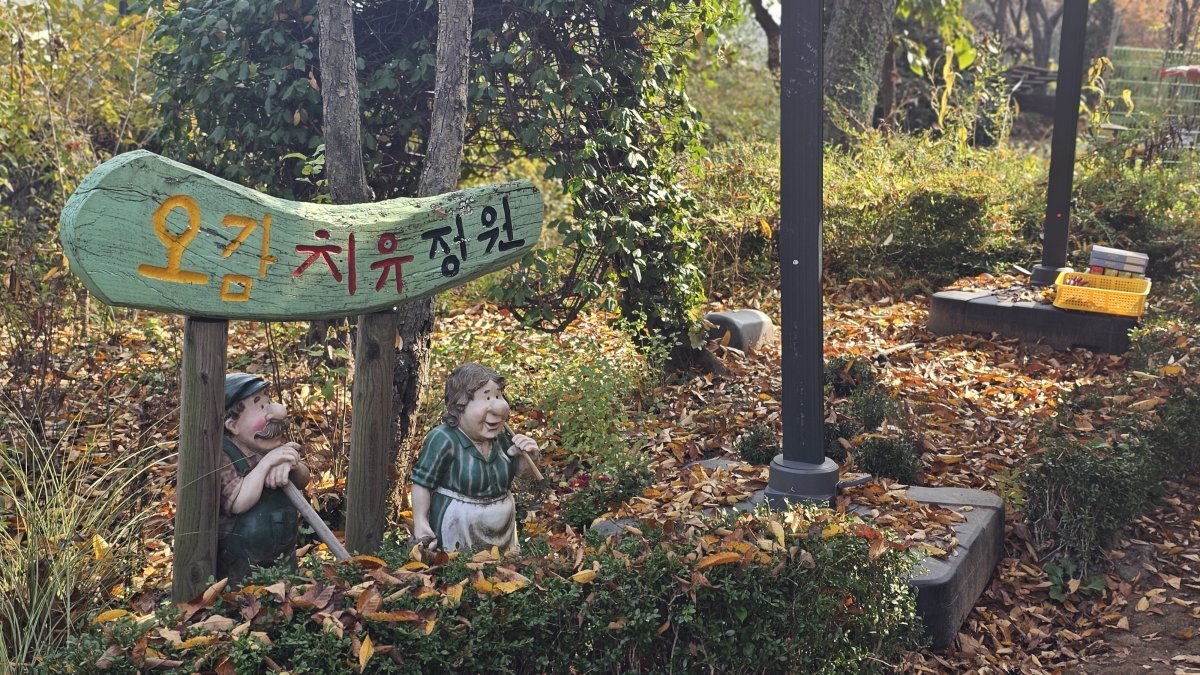 지난달 31일 경기 성남시 신구대식물원 오감치유정원에서 우울감을 겪는 어르신들이 사회적 약자 가드닝 프로그램에 참여했다. 신구대 식물원 제공