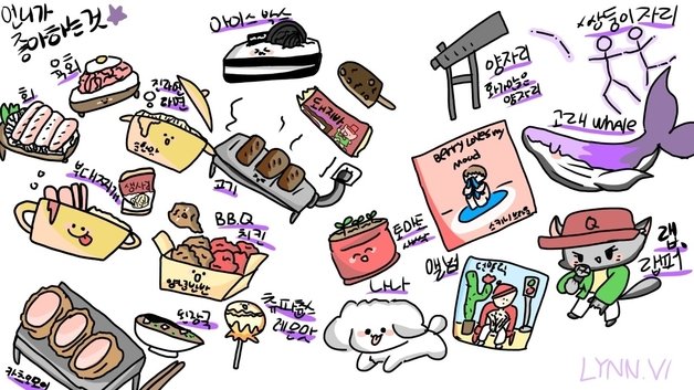 이양이 다시 깨어나길 바라며 이양의 동생이 평소 언니가 좋아하던 것들을 그림 그렸다./ⓒ 뉴스1 (장기조직기증원 제공)