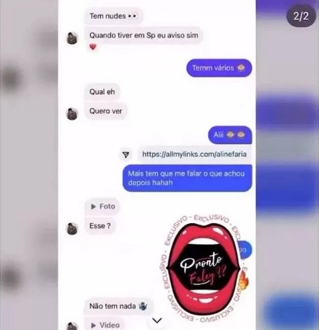 A message shared by Neymar (left) with model Alynn Faria.  (Captured by Marka)