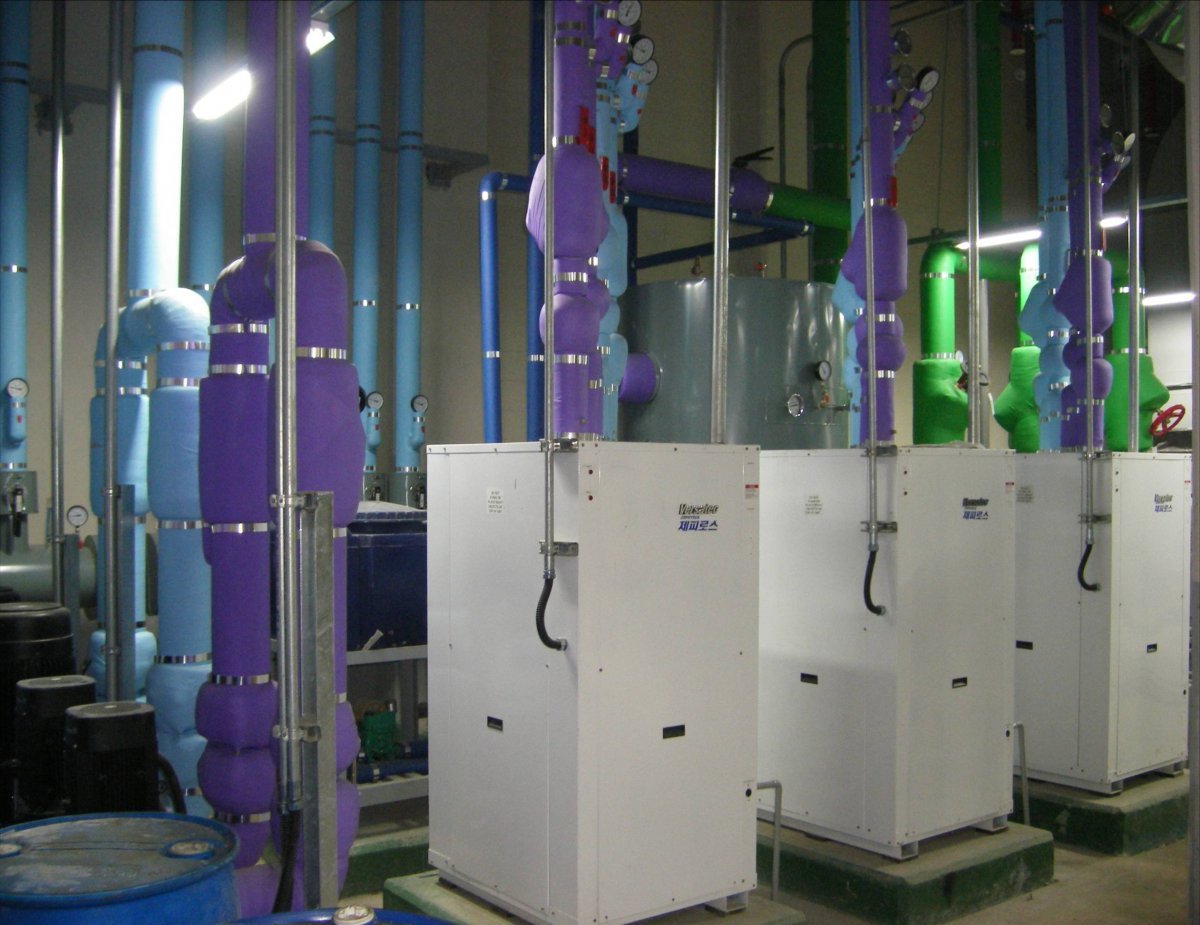이마트 제천점에 업계 최초로 도입한 지열에너지 시스템.