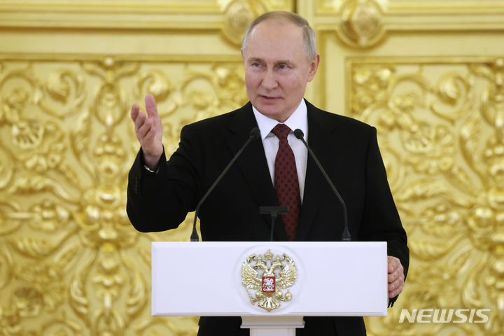블라디미르 푸틴 러시아 대통령. 모스크바=AP/뉴시스