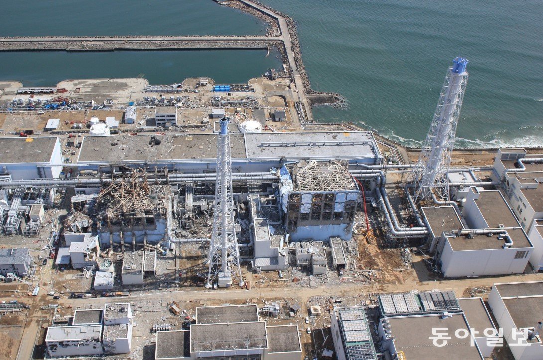 2011년 사고 당시 후쿠시마 제1 원자력 발전소의 처참한 모습. 동아일보DB