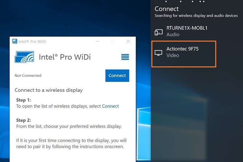 인텔의 무선 디스플레이 전송 기술인 WiDi. 현재는 단종된 기술이다 / 출처=인텔