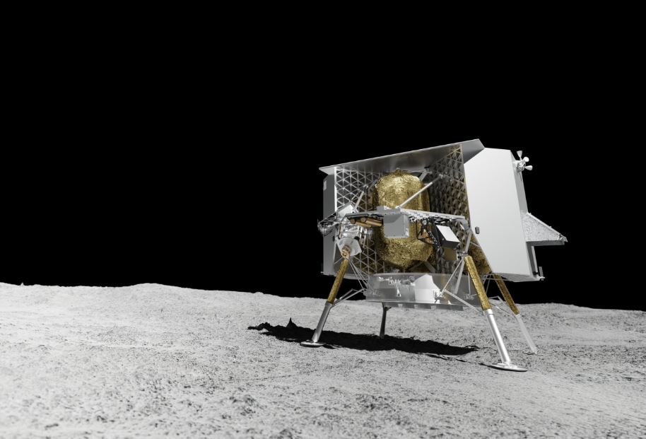 민간 달 착륙선 ‘페레그린’의 달 착륙 예상도. 미 항공우주국(NASA) 제공