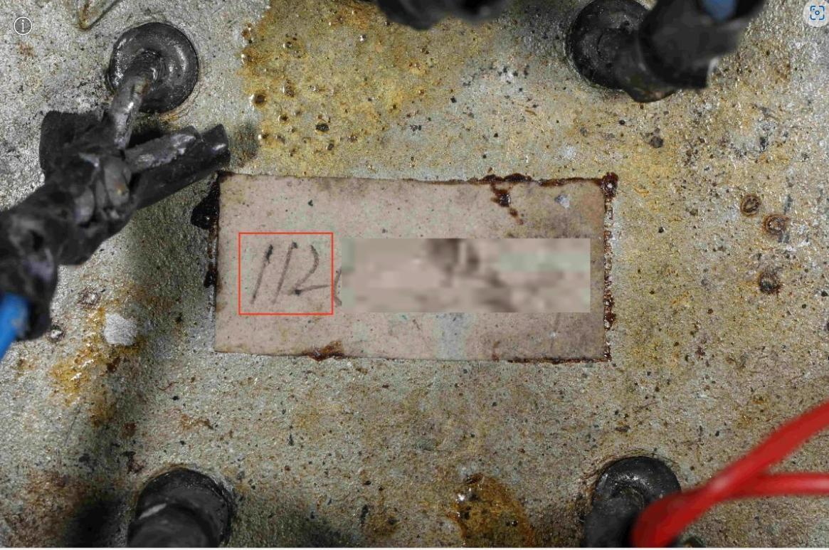 러시아가 우크라이나 공격에 사용한 미사일의 잔해에서 발견된 한글 ‘ㅈ’ 표기(위 사진)와 ‘112’라는 숫자. 북한의 연도 표기 
방식으로 2023년을 뜻하는 ‘주체 112년’일 가능성이 제기된다. 사진 출처 영국 분쟁군비연구소(CAR) ‘X’(옛 트위터)