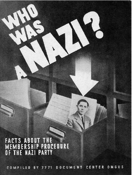 나치당의 체계를 공개한 미군정의 소책자. 제2차 세계대전 후 미군은 나치당원의 명부를 손에 넣은 뒤 일부를 독일인들에게 공개했다. ⓒNeue Illustrierte·ⓒOMGUS·위즈덤하우스 제공