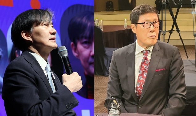 (왼쪽부터) 조국 전 법무부장관과 차범근 전 한국 축구대표팀 감독. 뉴스1