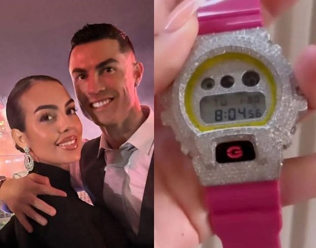 크리스티아누 호날두와 여자친구 조지나 로드리게스(왼쪽)·로드리게스가 호날두에게 생일 선물로 받은 시계. 인스타그램 캡처