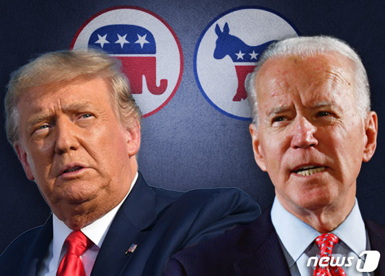 조 바이든 현 미국 대통령(오른쪽)과 도널드 트럼프 전 대통령. ⓒ News1 DB
