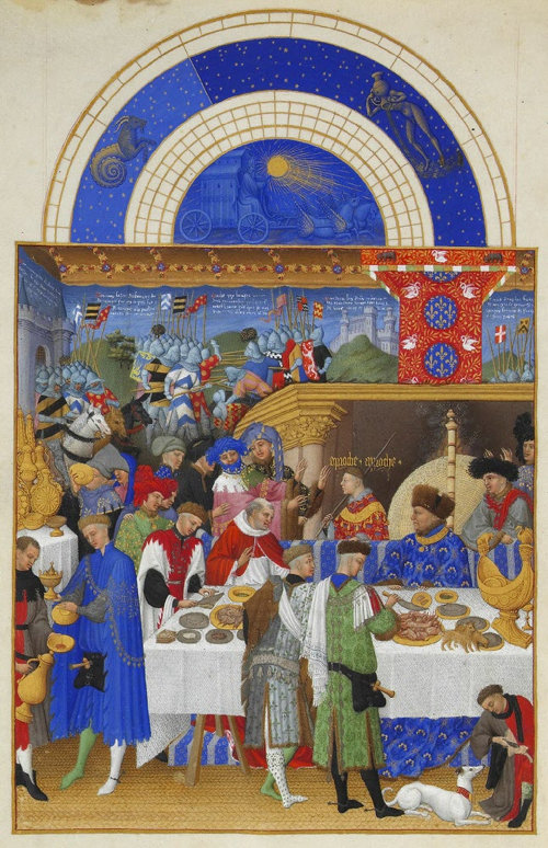 랭부르 형제 ‘베리 공의 아주 호화로운 기도서: 1월’(1411∼1416년).