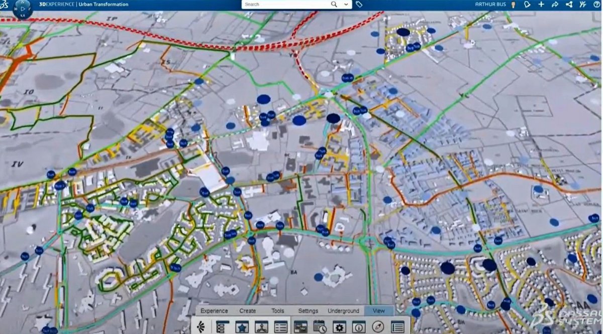 아서버스가 3D익스피리언스 웍스를 활용해 도시 환경을 모델링한 모습 / 출처=IT동아