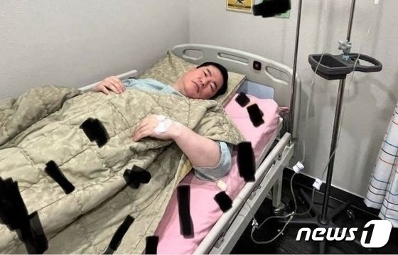 교통사고를 당한 유동규 전 성남도시개발공사 본부장이 병원에 입원한 모습. (유재일TV 갈무리) ⓒ 뉴스1