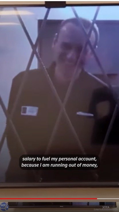 러시아 뉴스채널 소타(SOTA)에 공개된 영상 속 나발니 모습. 출처-SOTA