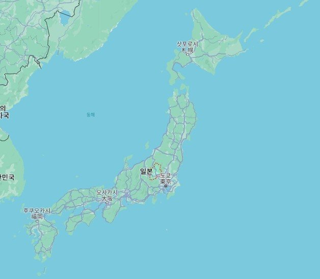 일본 군마현의 위치를 나타낸 구글 지도 갈무리. (출처 : 구글맵) 2024.02.20/
