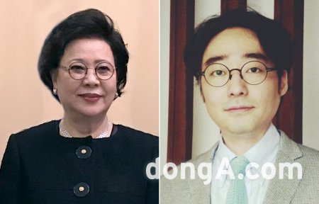 송영숙 한미약품그룹 회장(왼쪽), 임종윤 한미약품 사장