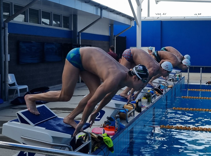 한국 남자 계영 800m 선수단이 호주 골드코스트에서 전지훈련을 하고 있다. '호주 전지훈련'은 대한수영연맹이 2022년부터 시작해 올해까지 매년 1차례 이상 진행됐다. 올댓스포츠 제공