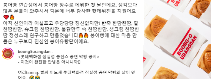 붕어유랑단의 인스타그램(@boong5urangdan)_출처 : 붕어유랑단