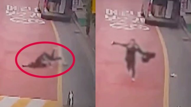 마약 환각 상태에서 누군가에게 쫓기듯 달리는 남성 (경찰청 유튜브)