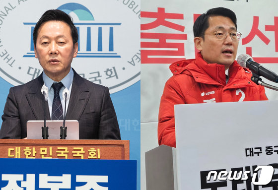 정봉주 전 의원(왼쪽), 도태우 변호사 ⓒ 뉴스1