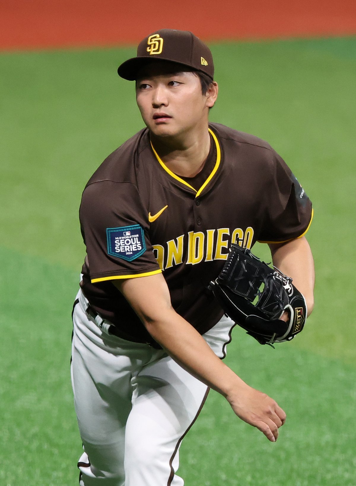 Ko Woo-seok of the San Diego Padres, who is participating in the MLB World Tour Seoul Series, is holding official training at Gocheok Sky Dome in Guro-gu, Seoul on the afternoon of the 16th.  2024.3.16.  News 1