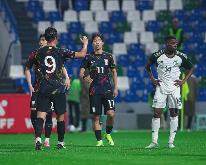 2024 서아시아축구연맹(WAFF) 23세 이하(U23) 챔피언십 결승에 오른 한국 축구대표팀. (WAFF 제공)