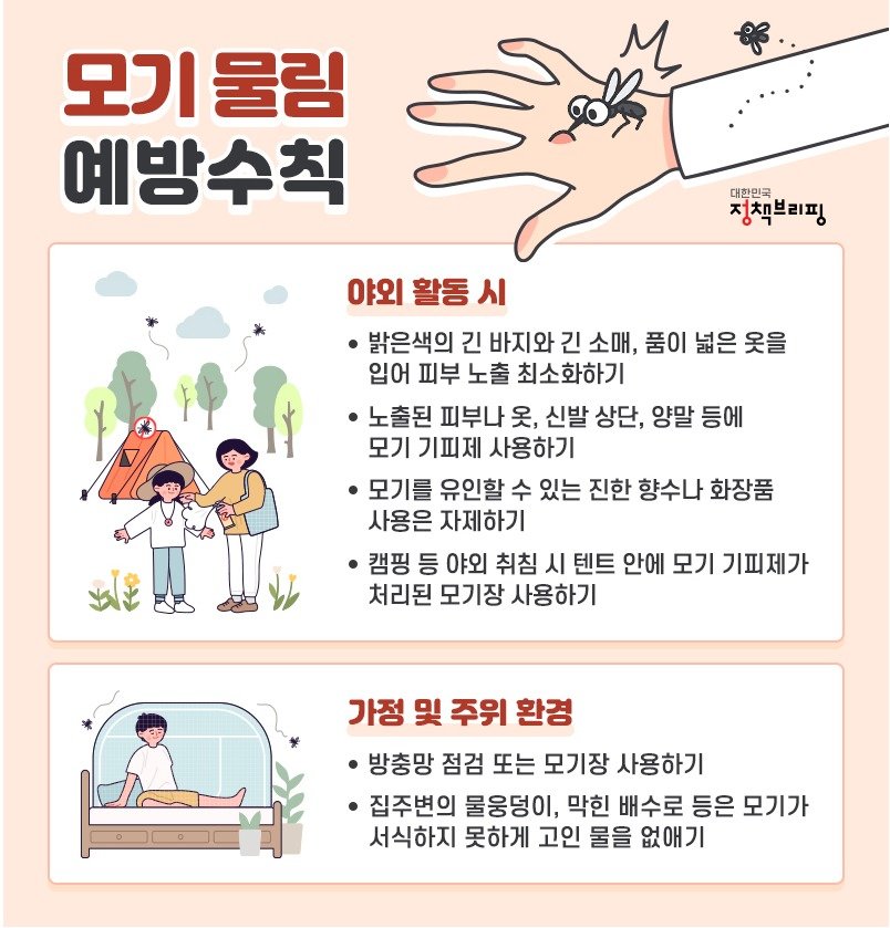 모기물림 예방수칙.