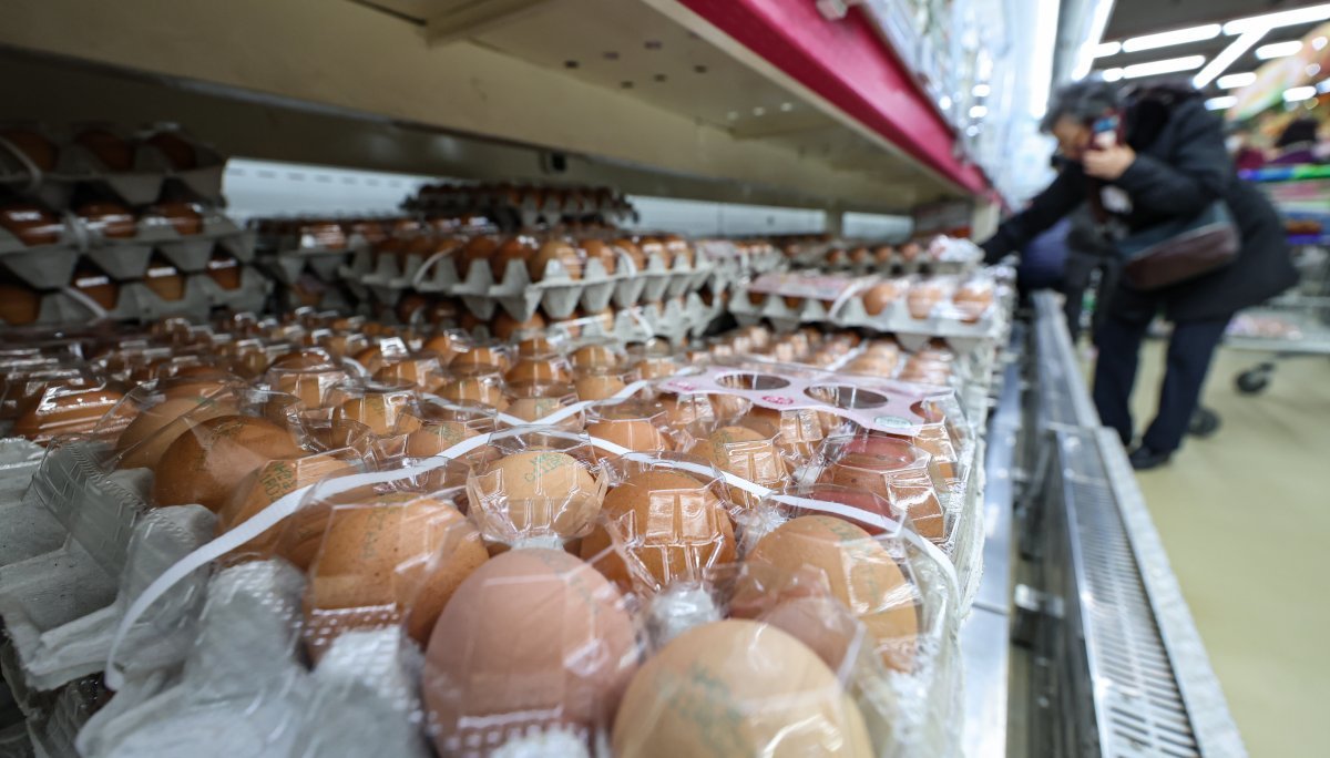 14일 서울 서초구 하나로마트 양재점에서 계란을 구매하는 시민들. 2024.1.14/뉴스1