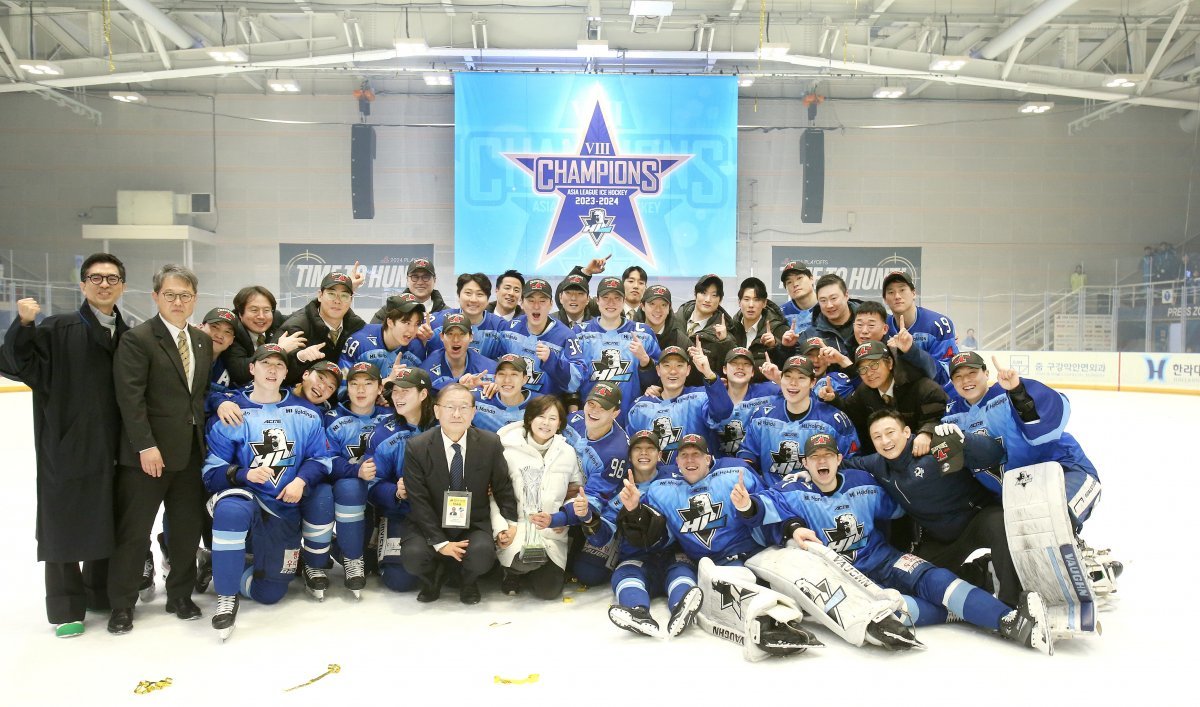 HL Anyang reached the top of the Ice Hockey Asia League in the 2023-24 season (provided by HL Anyang)