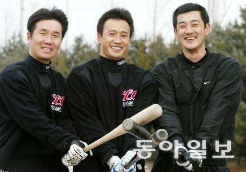 1994년 LG 신바람 야구 주역이었던 류지현(왼쪽) 김재현(가운데) 서용빈.     동아일보 DB