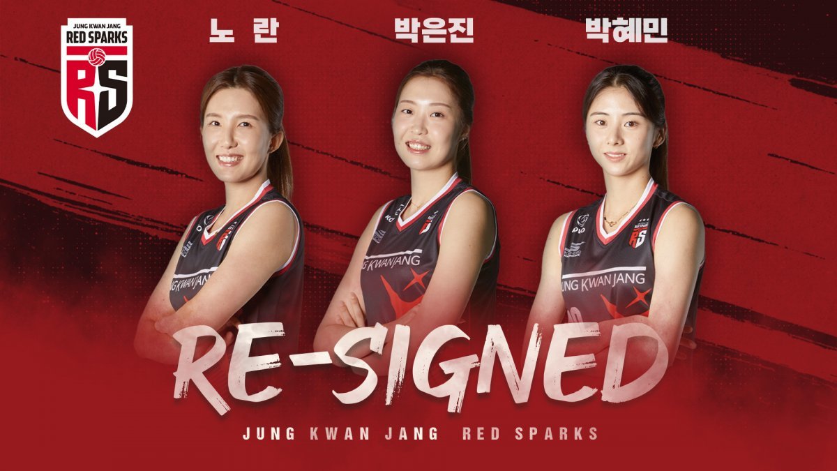 Cheong Kwan Jang renewed contracts with three free agents (provided by Cheong Kwan Jang volleyball team)
