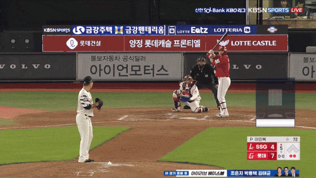 Choi Jeong’s 468th career home run.  KBSN broadcast screen capture