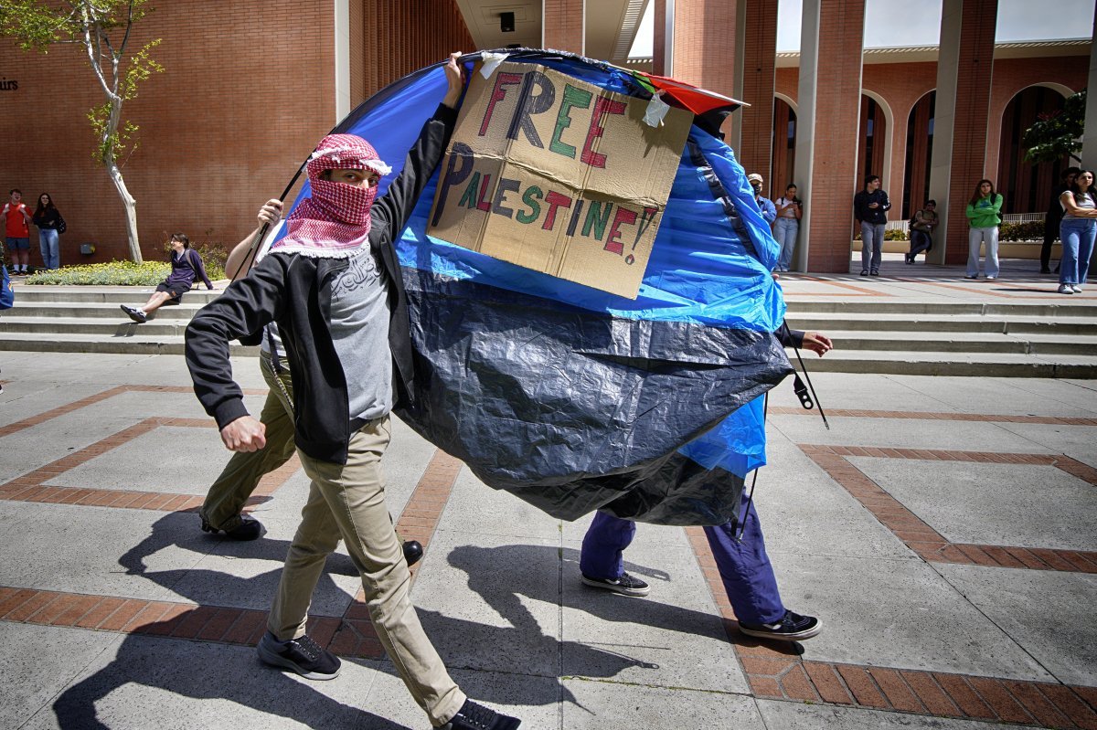 미 대학가에서  팔레스타인 지지 시위가 갈수록 거세지고 있다. AP 뉴시스