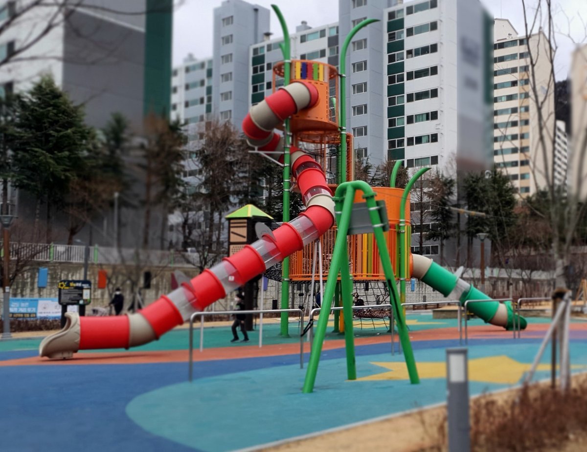 경북 구미시 구평동 한 공원 미끄럼틀 사진. 구미시청 블로그 캡처
