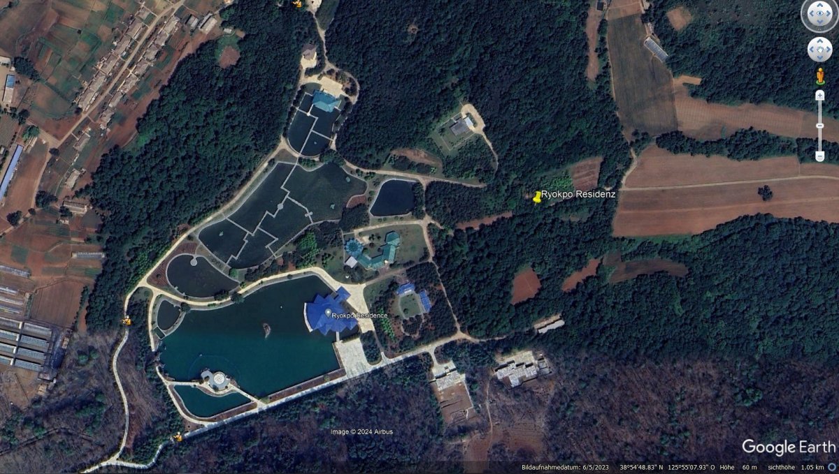 소셜네트워크서비스(SNS)인 엑스(X)에 업로드된 구글어스 위성사진. (캡처)