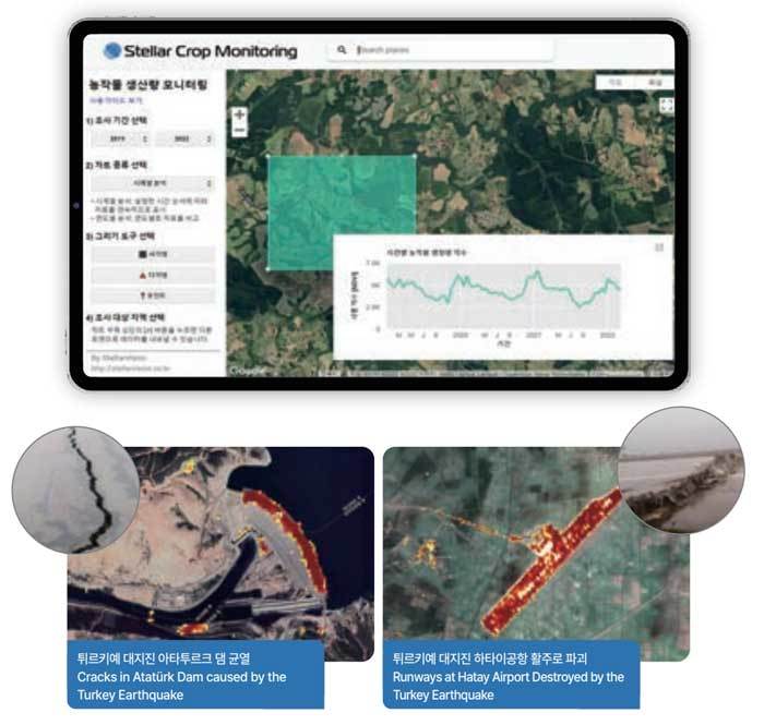 스텔라비전 위성분석 소프트웨어를 이용한 지역 분석의 사례 / 출처=스텔라비전