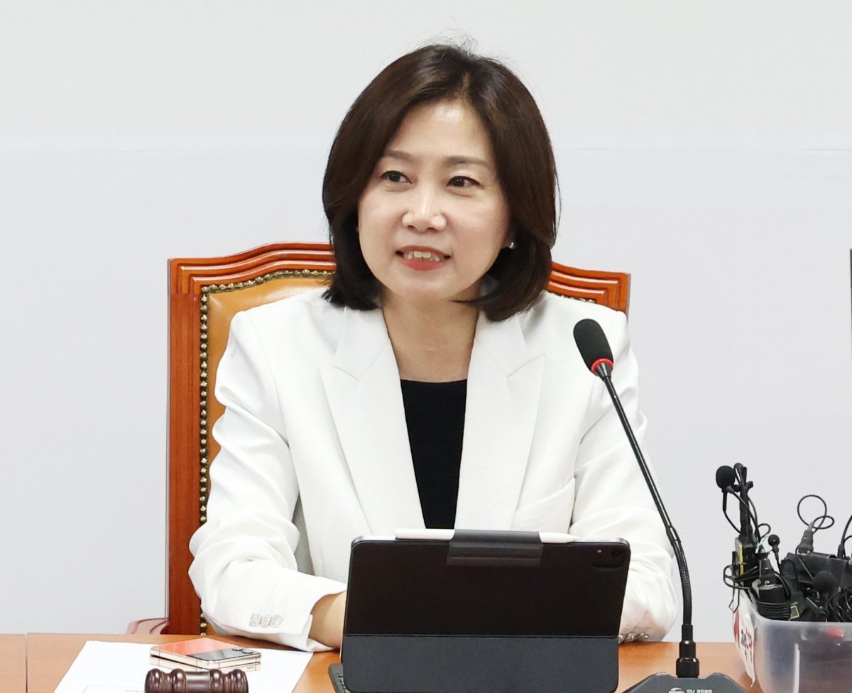 허은아 개혁신당 대표가 20일 서울 여의도 국회에서 열린 최고위원회의에서 발언을 하고 있다. 2024.5.20/뉴스1 ⓒ News1