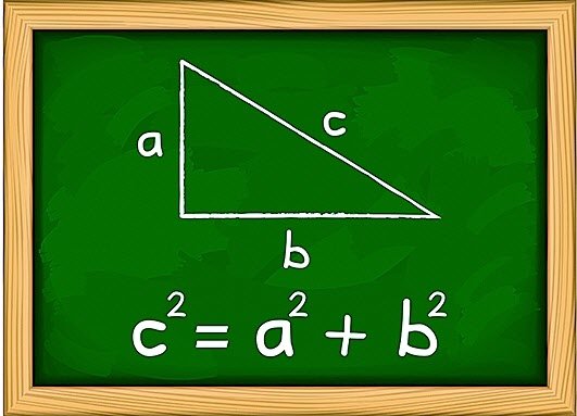 직각삼각형의 세 변의 길이 사이에 a²+b²=c²인 관계가 성립하는 피타고라스 정리. 게티이미지코리아