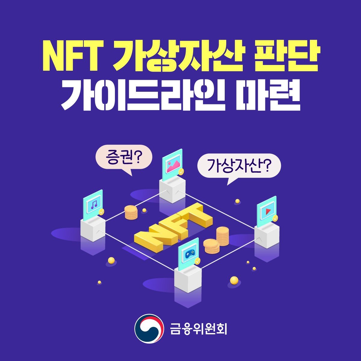 금융위원회가 NFT 가이드라인을 발표했다 / 출처=금융위원회