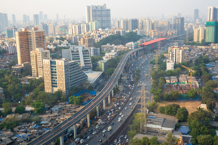 A view of downtown Mumbai, India's largest city and commercial center.  Getty Images