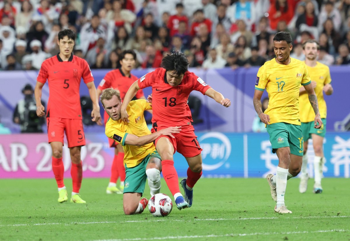 한국은 2023 AFC 아시안컵 8강전에서 호주를 상대로 기적 같은 승리를 거뒀다. 2024.2.3 뉴스1